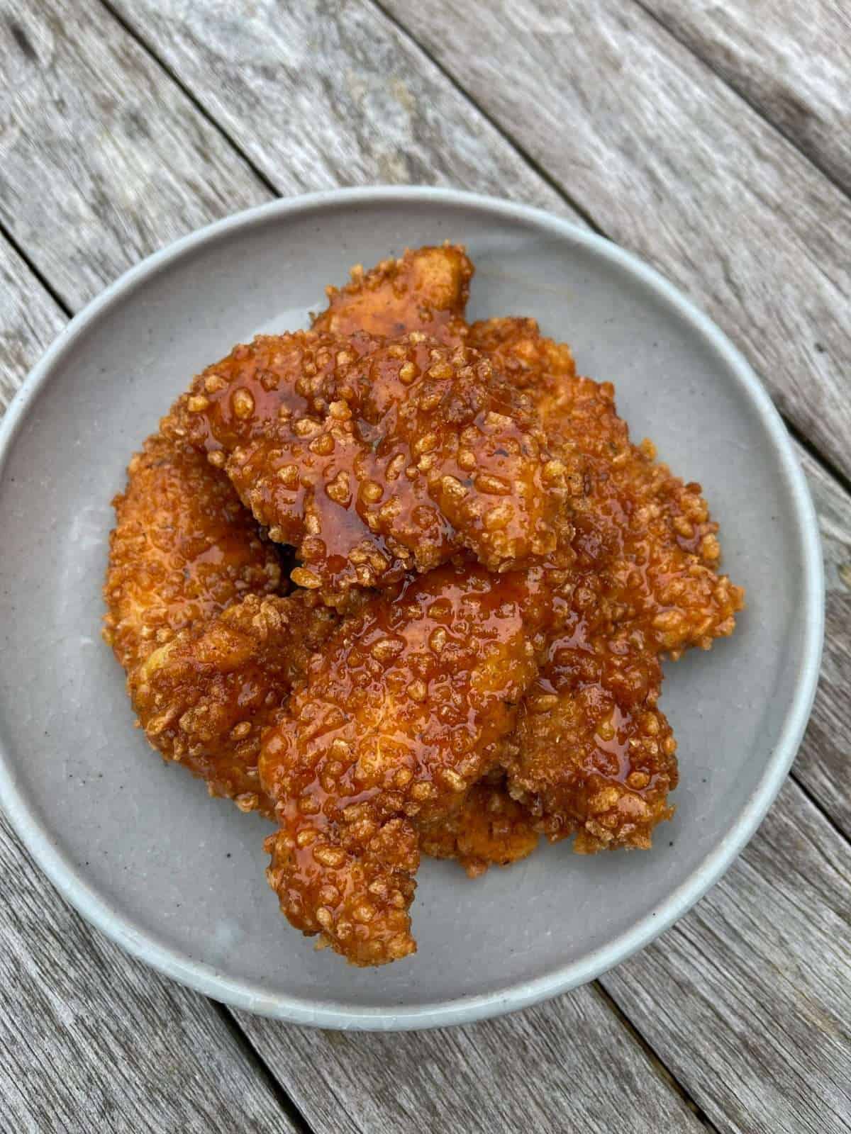 hot honey glazed fried chicken tenders