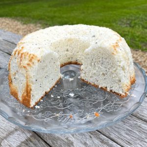 lemon & poppy seed angel food cake