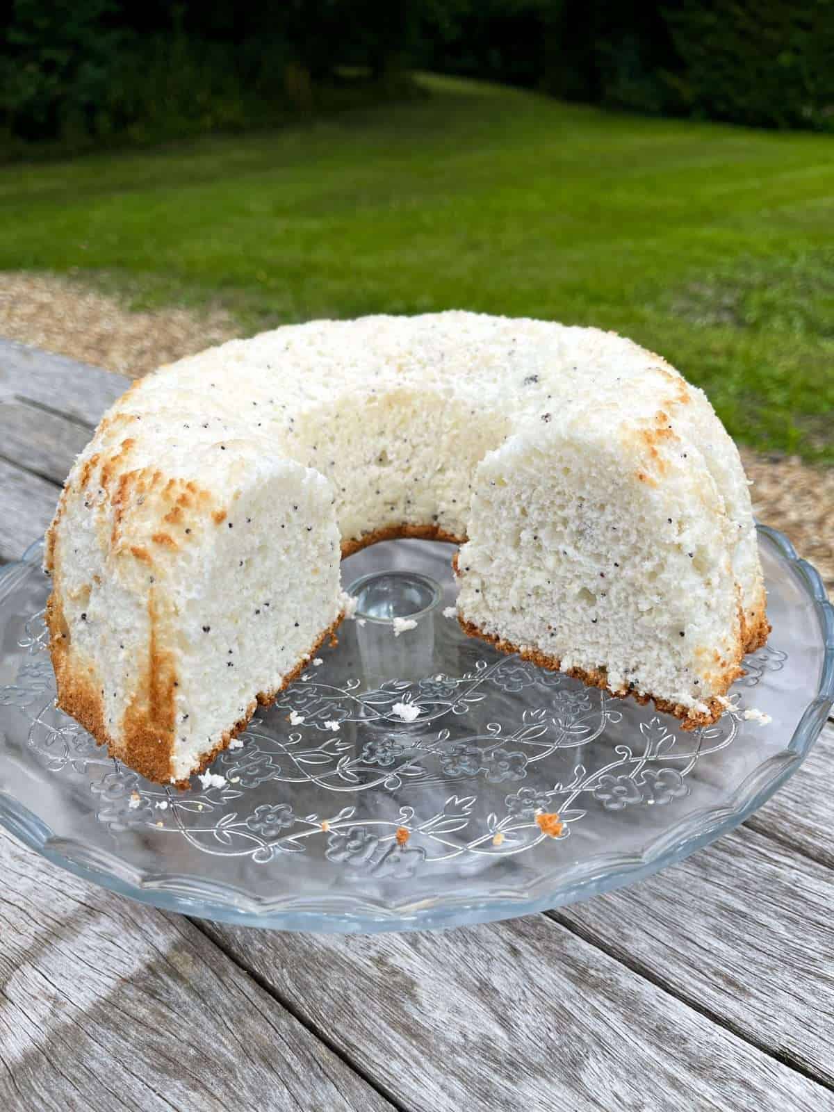 lemon & poppy seed angel food cake
