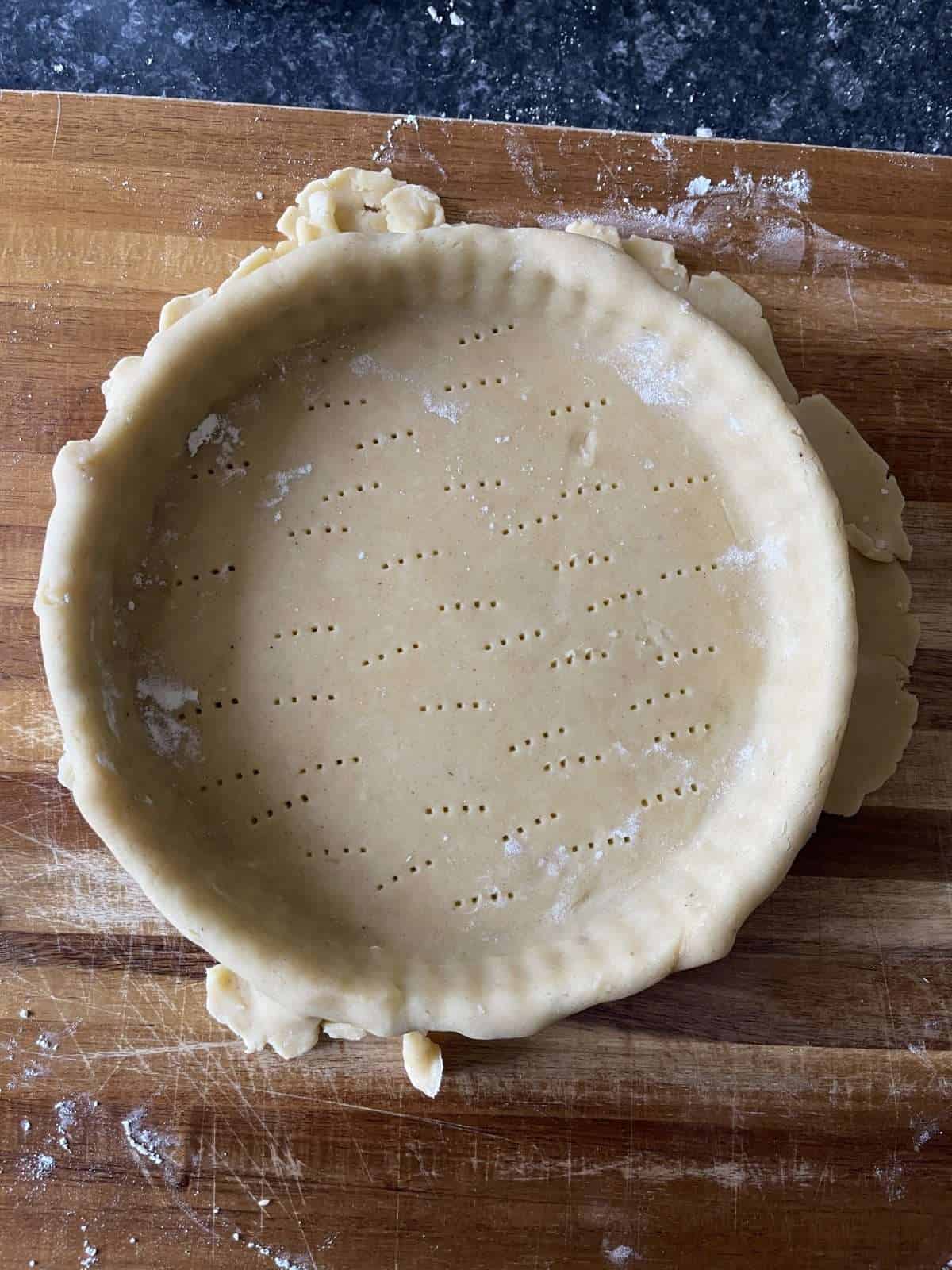 rolled out sweet pastry