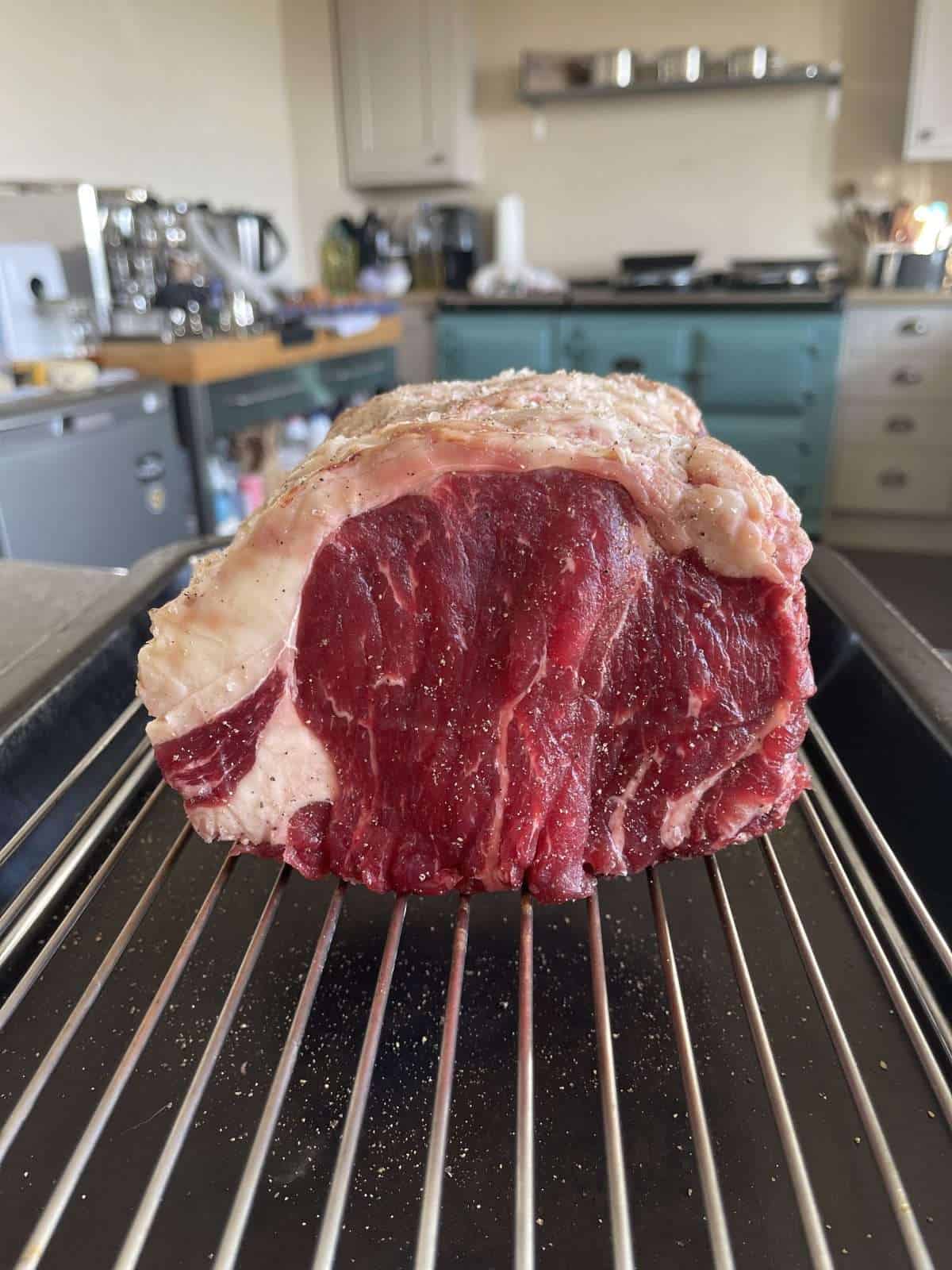 seasoned sirloin joint