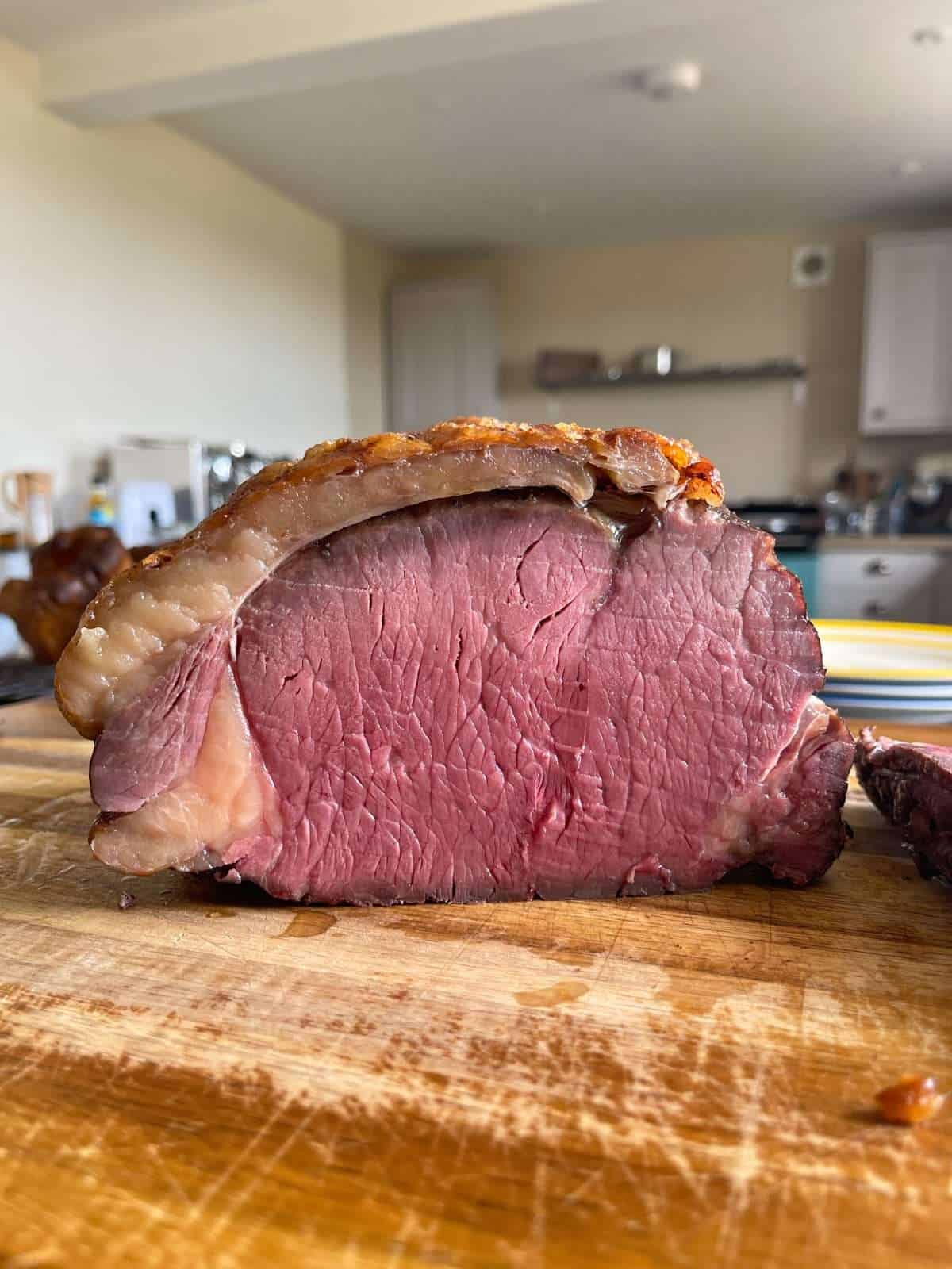 medium rare slow roasted beef