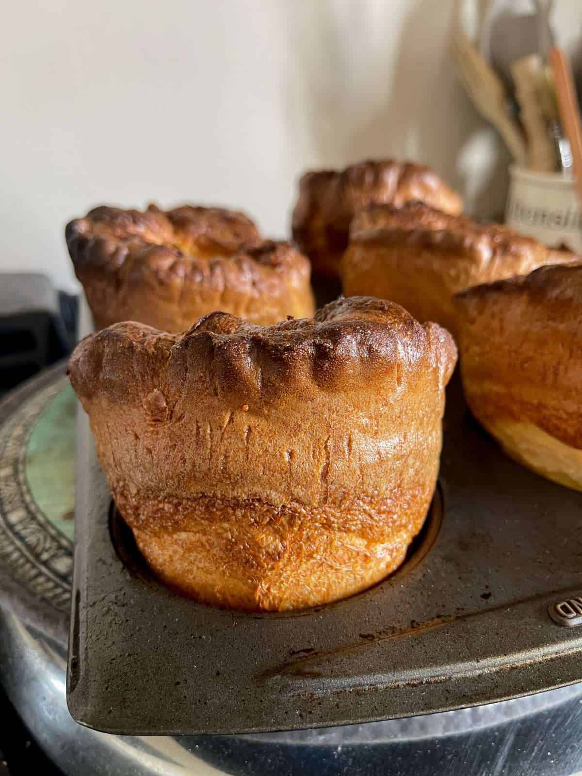 yorkshire puddings in tin