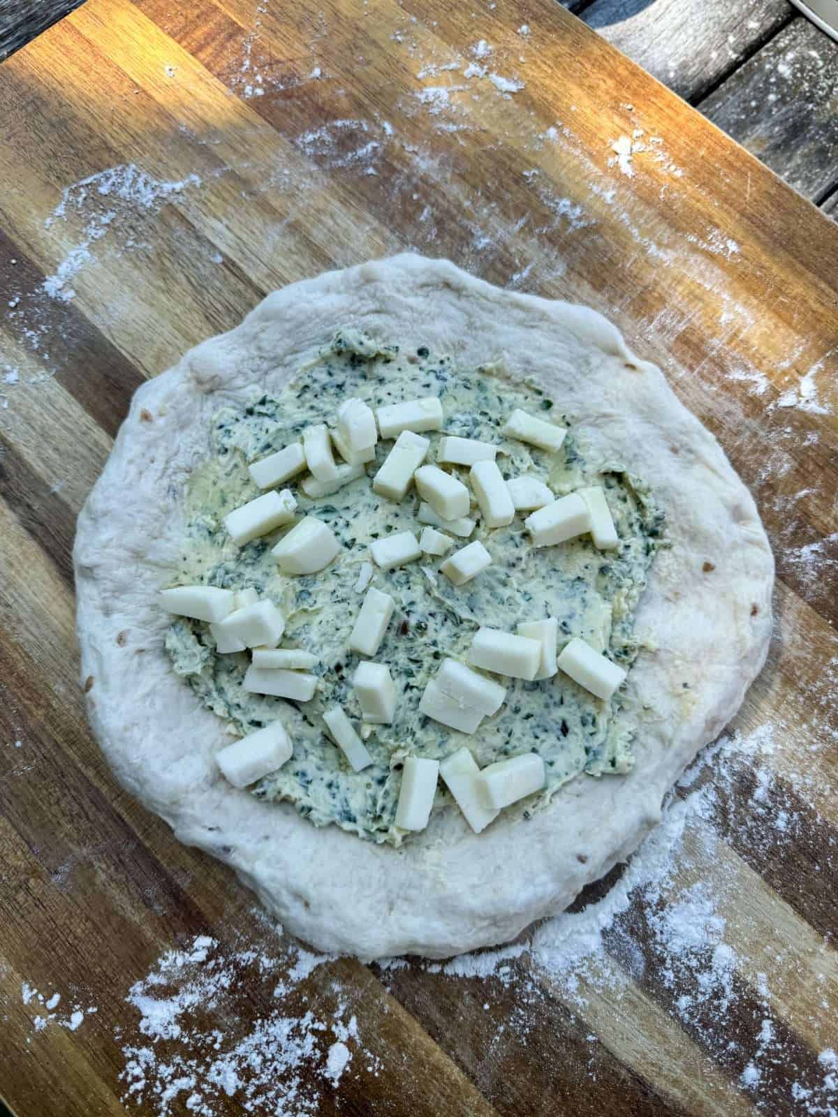 dough with toppings