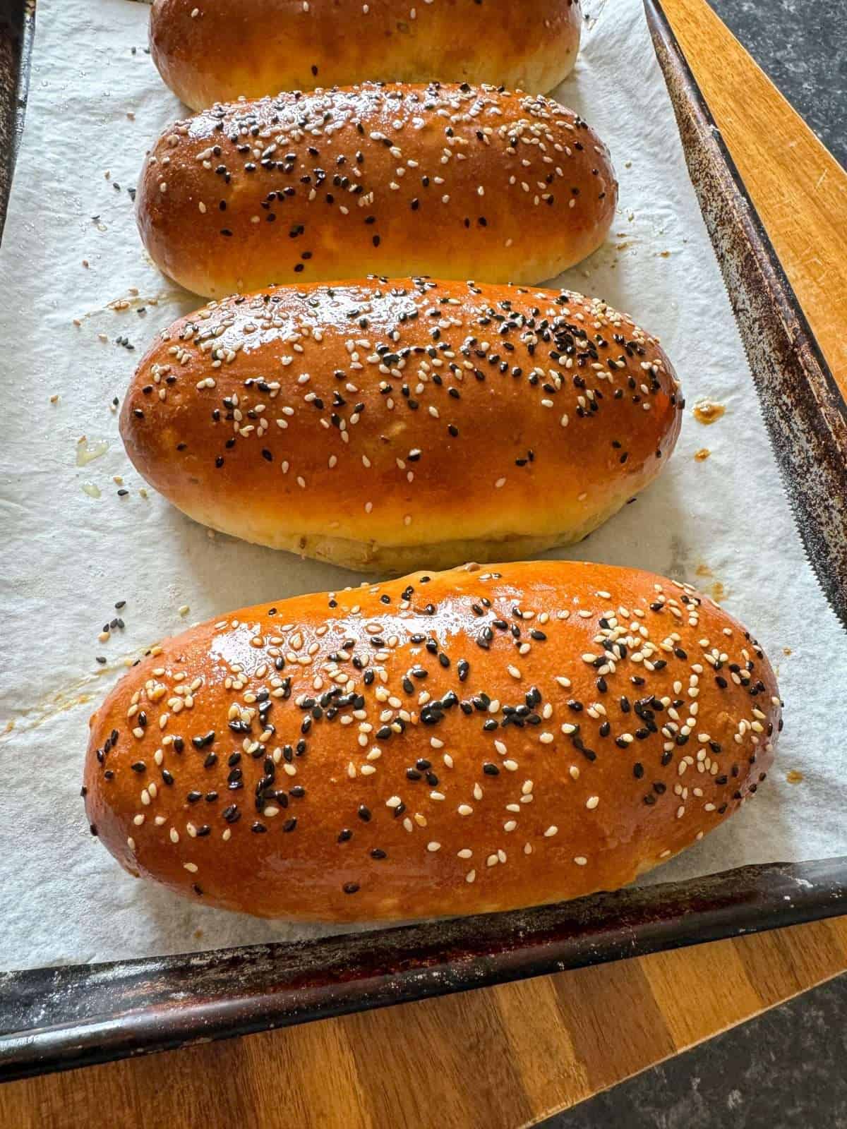glazed hot dog buns