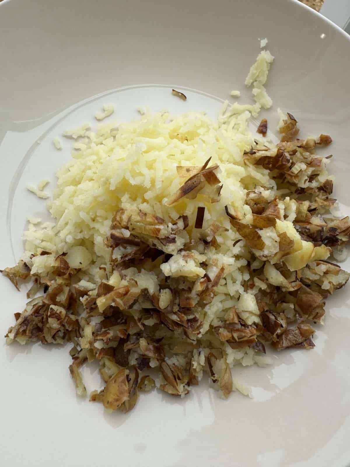 mashed potato & crispy skin for dough