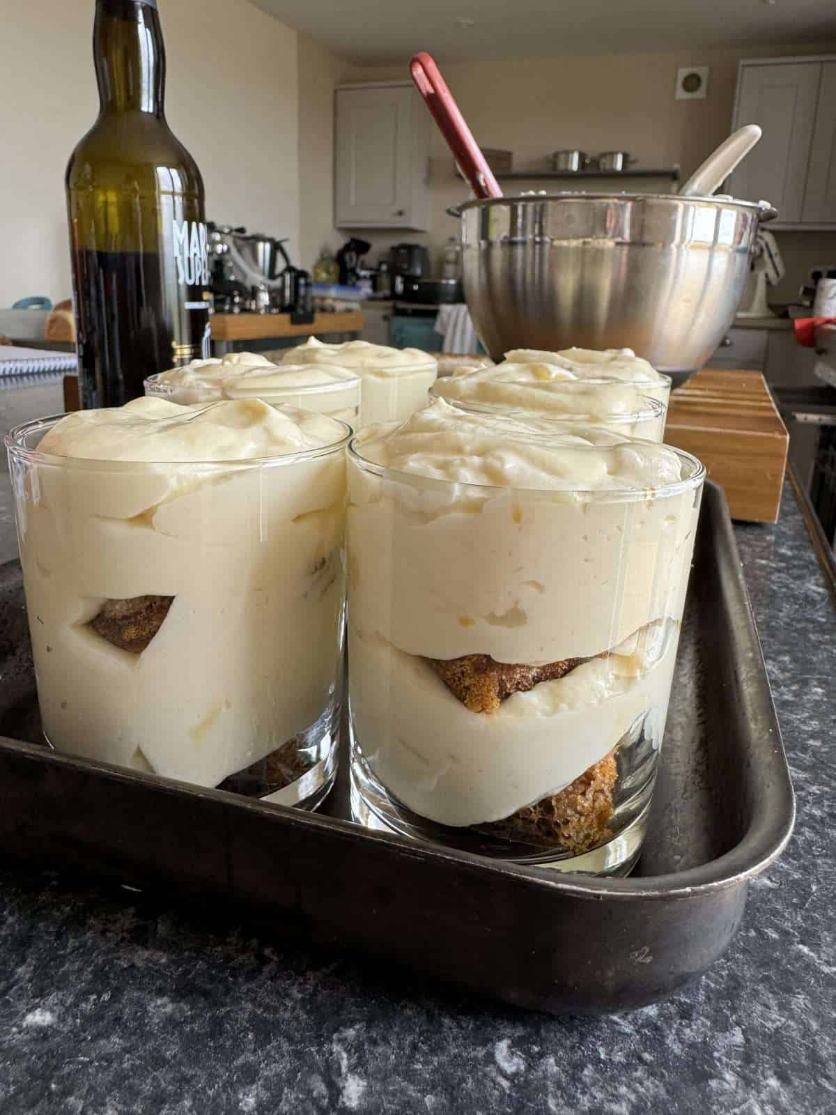 individual tiramisu assembly