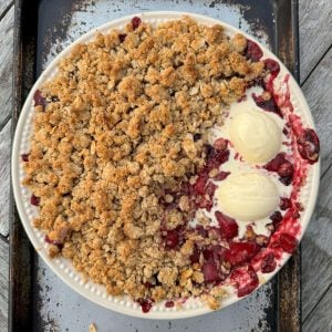 blackberry pear & apple crumble