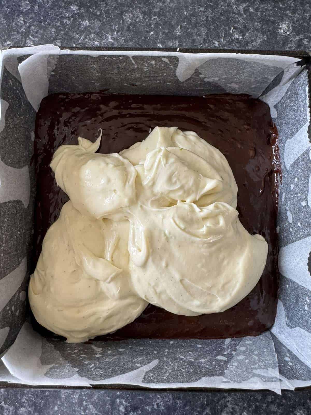 cheesecake layer for brownie