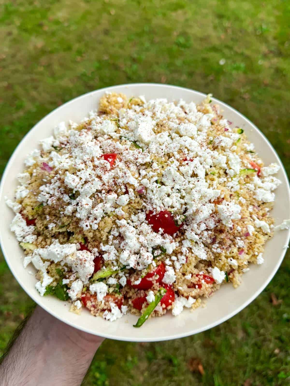 courgette feta & mint couscous