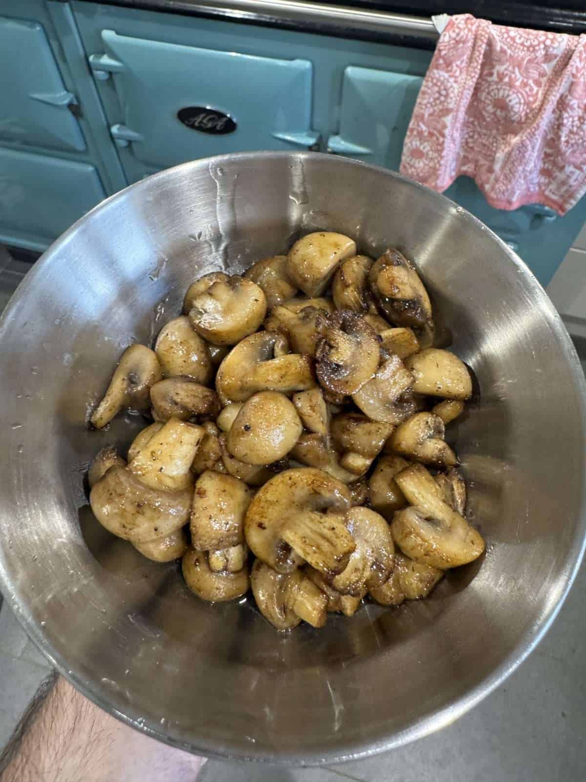 fried button mushrooms