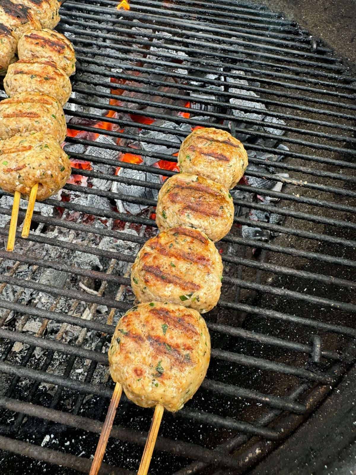 lamb meatball skewer