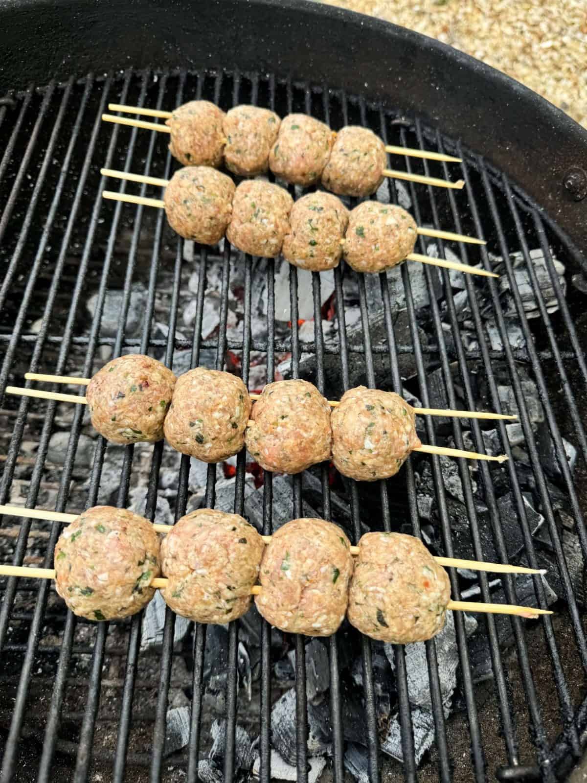 lamb meatball skewers