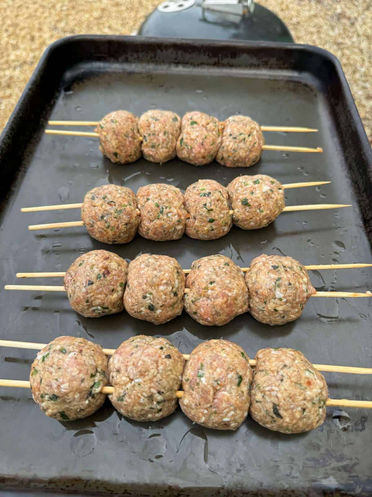 meatballs on skewers
