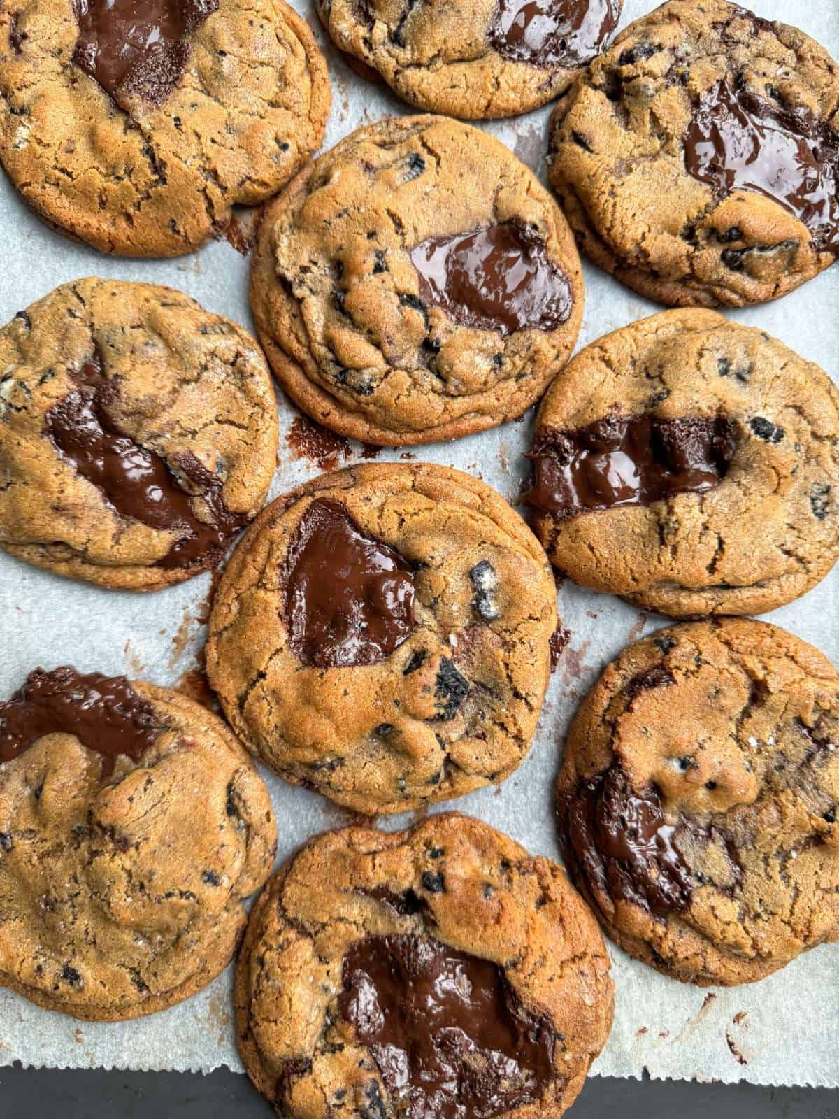 baked brown butter chocolate chip cookies