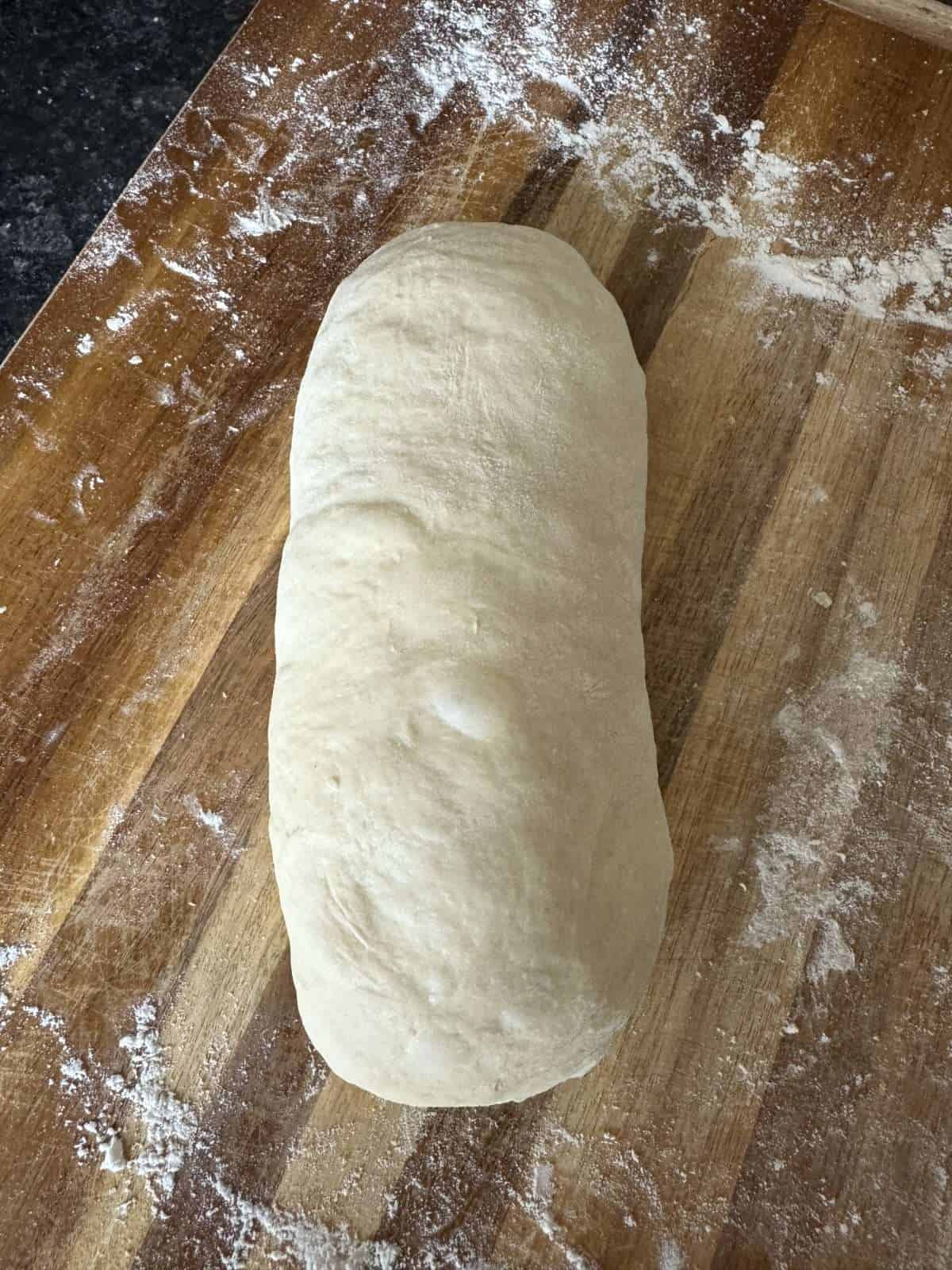 potato dough shaped for tin