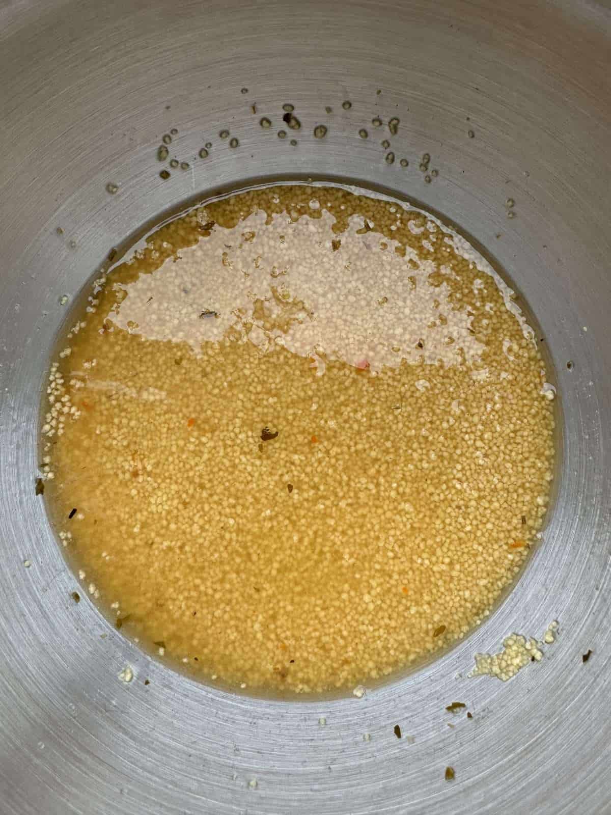 soaking couscous in stock
