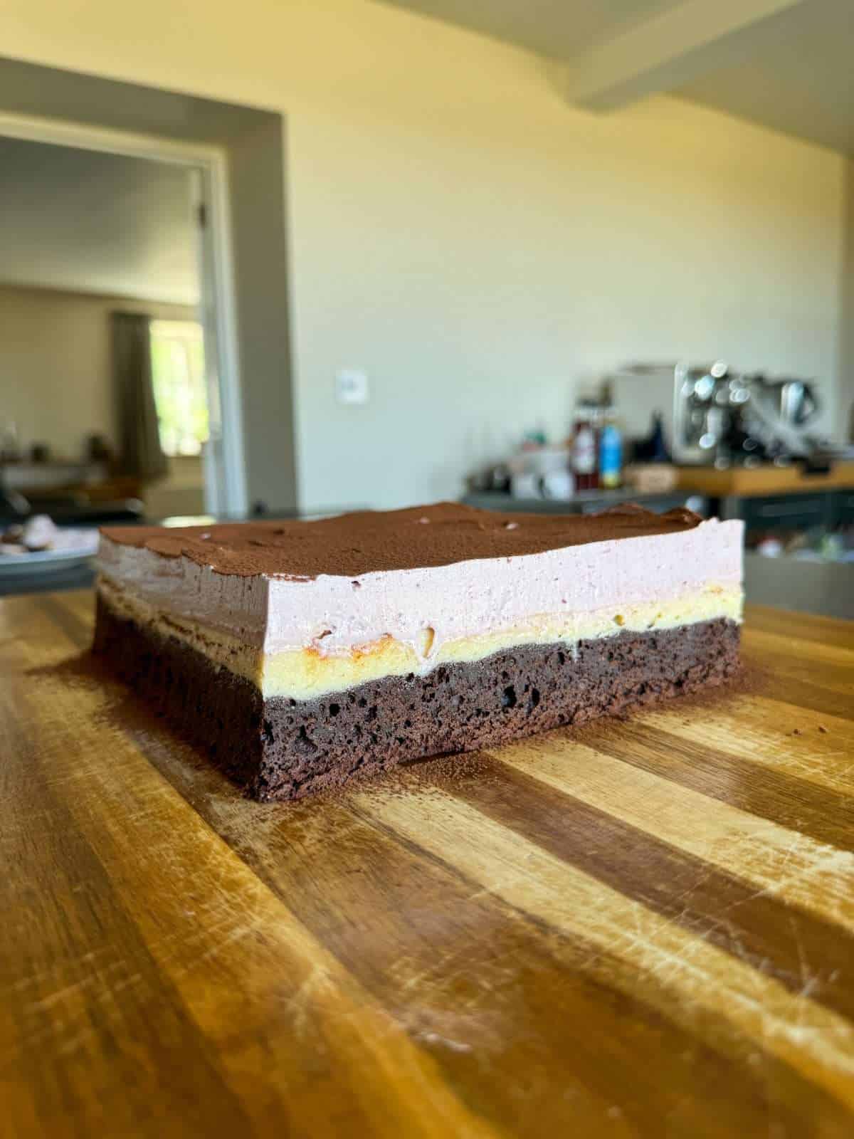 triple layer cheesecake brownies