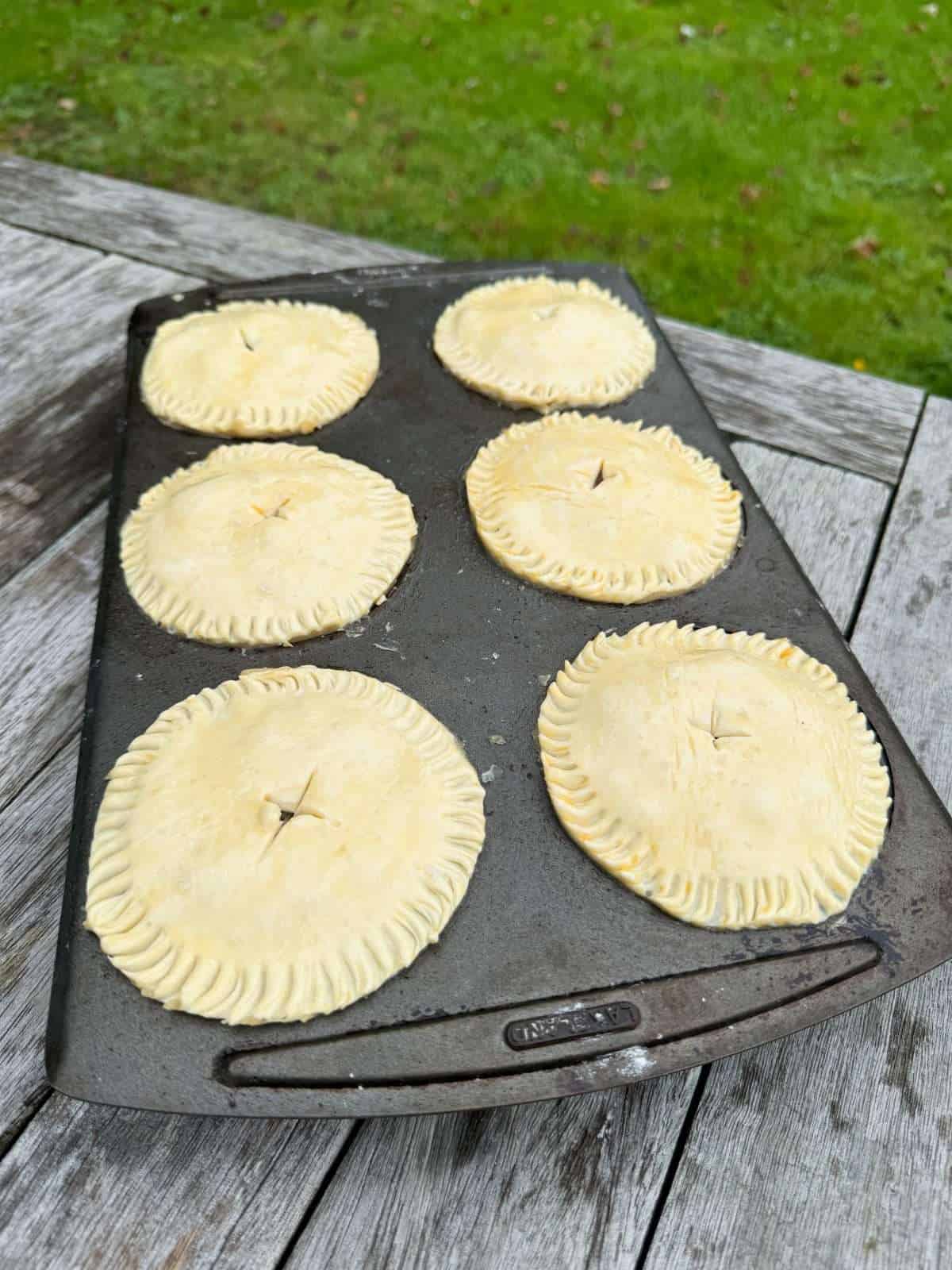 assembled chicken pies