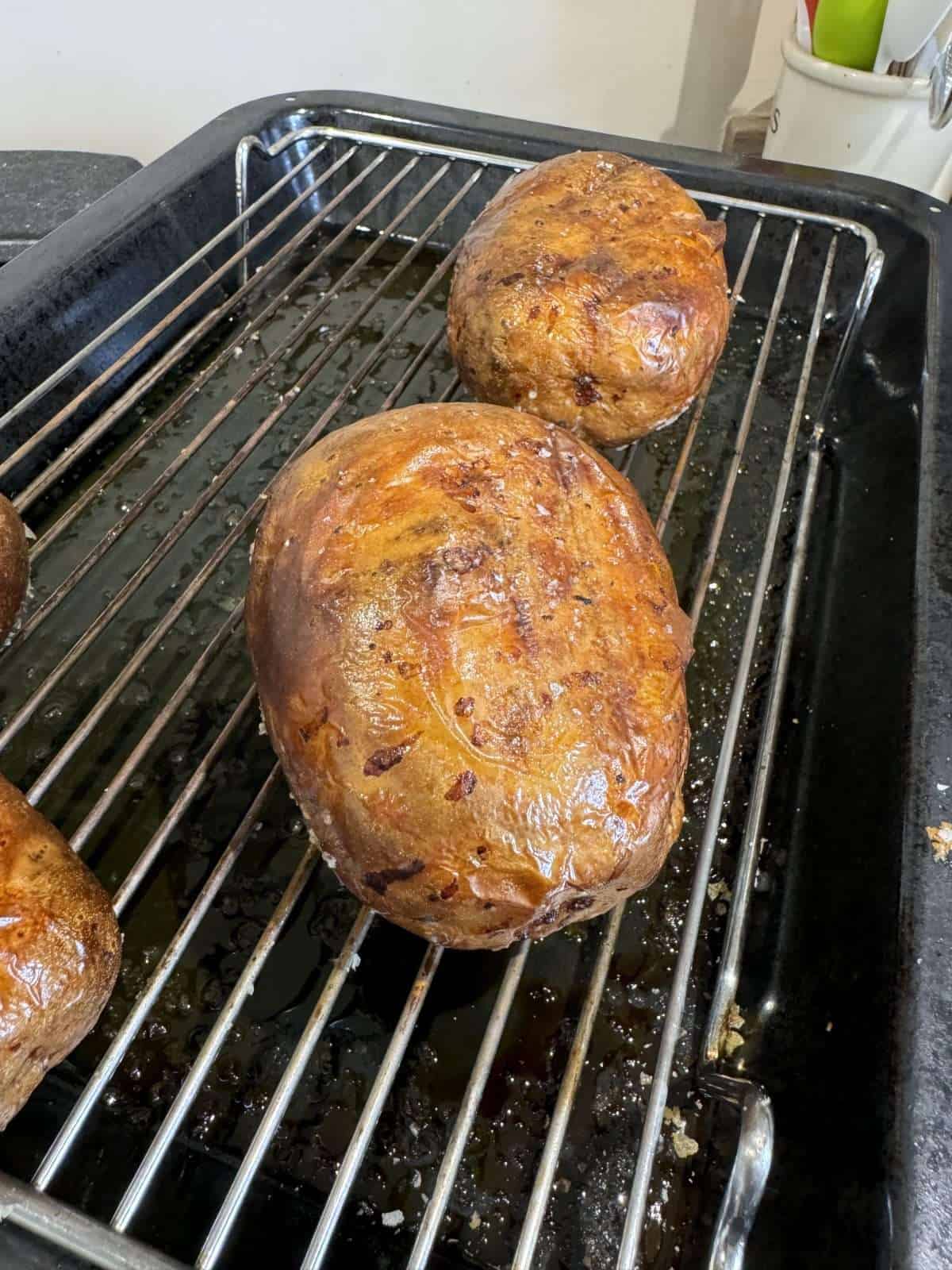baked potato cooked in goose fat