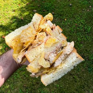 black garlic chicken crisp sandwich