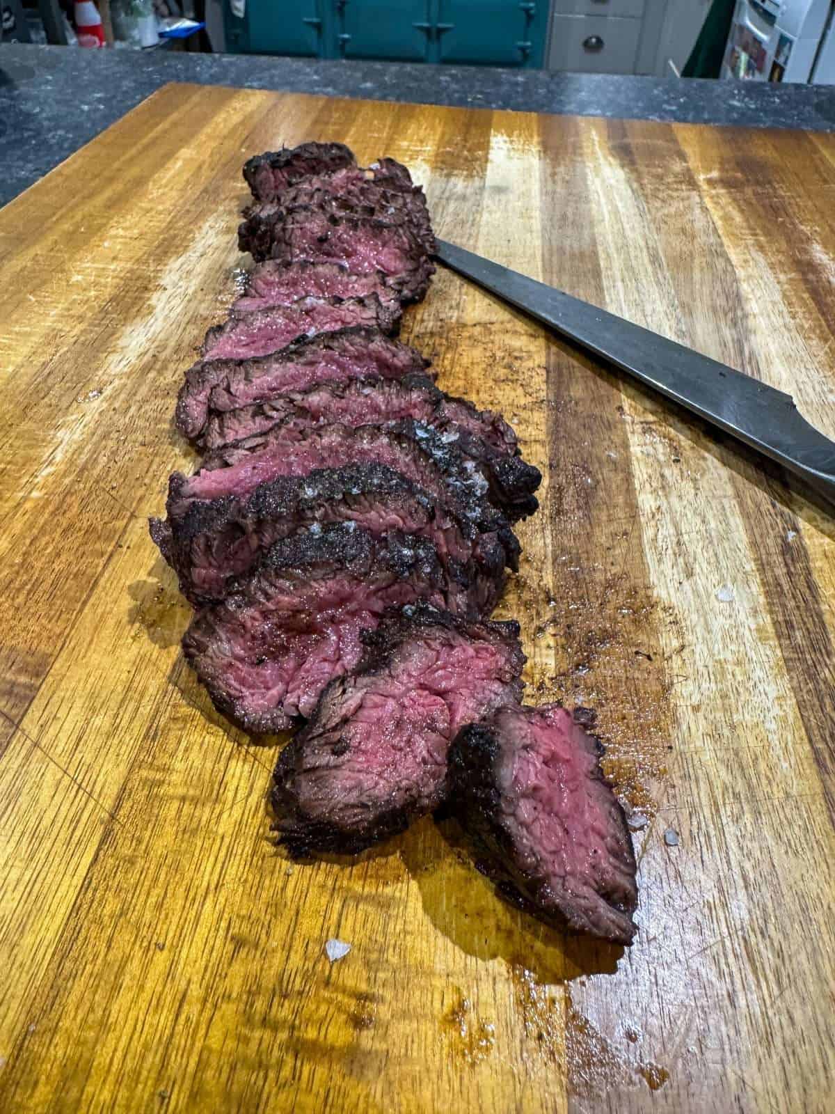 black garlic hanger steaks