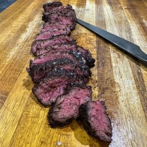 black garlic hanger steaks