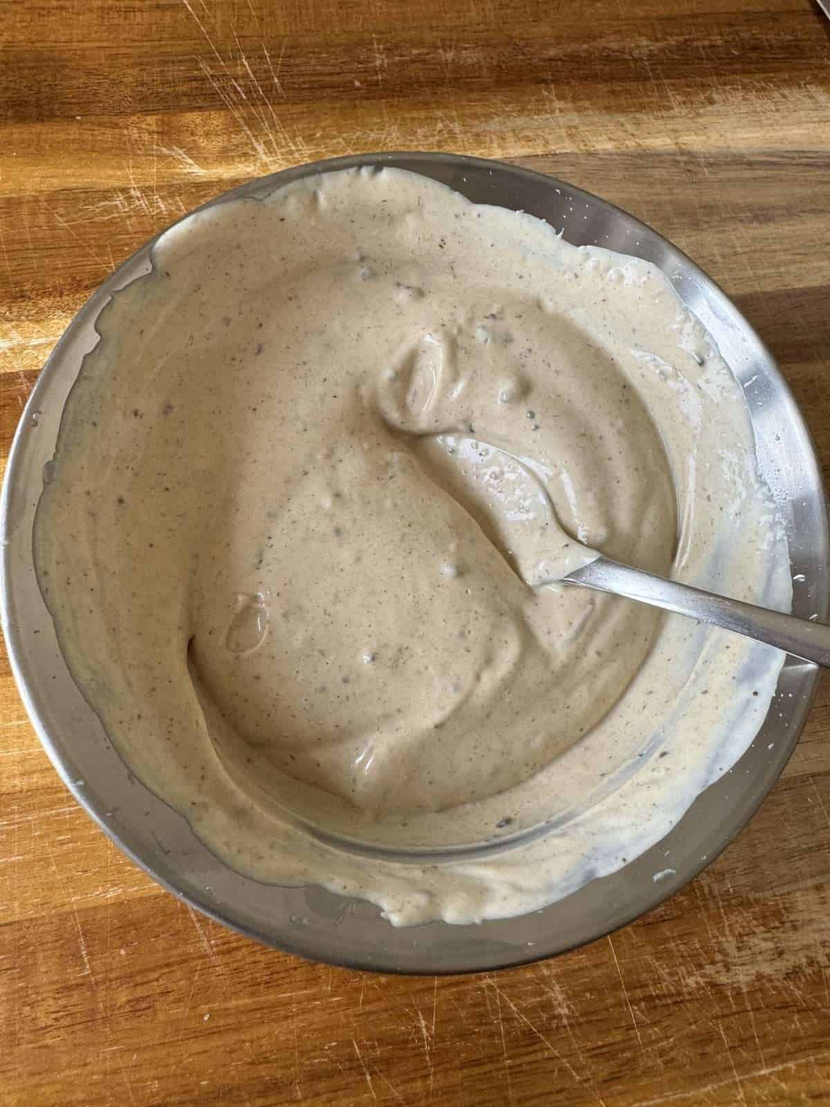homemade black garlic mayo