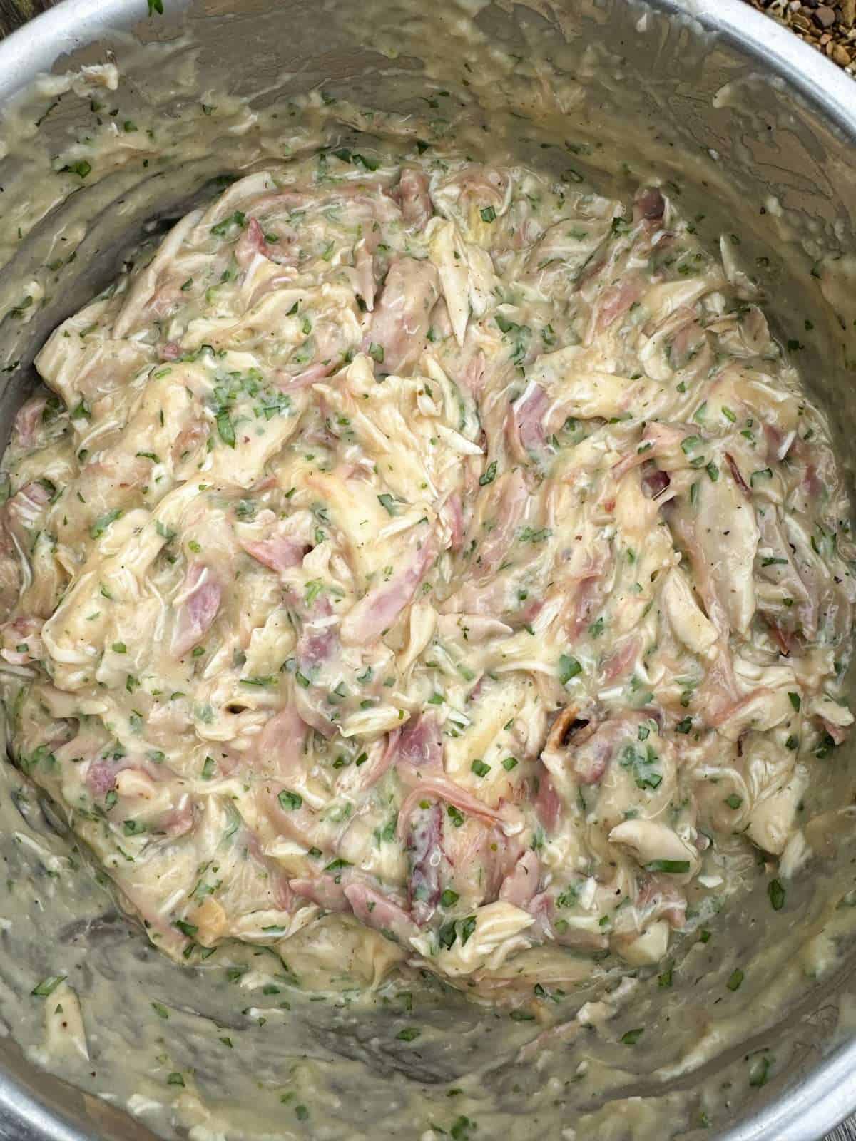 chicken & cider sauce pie filling