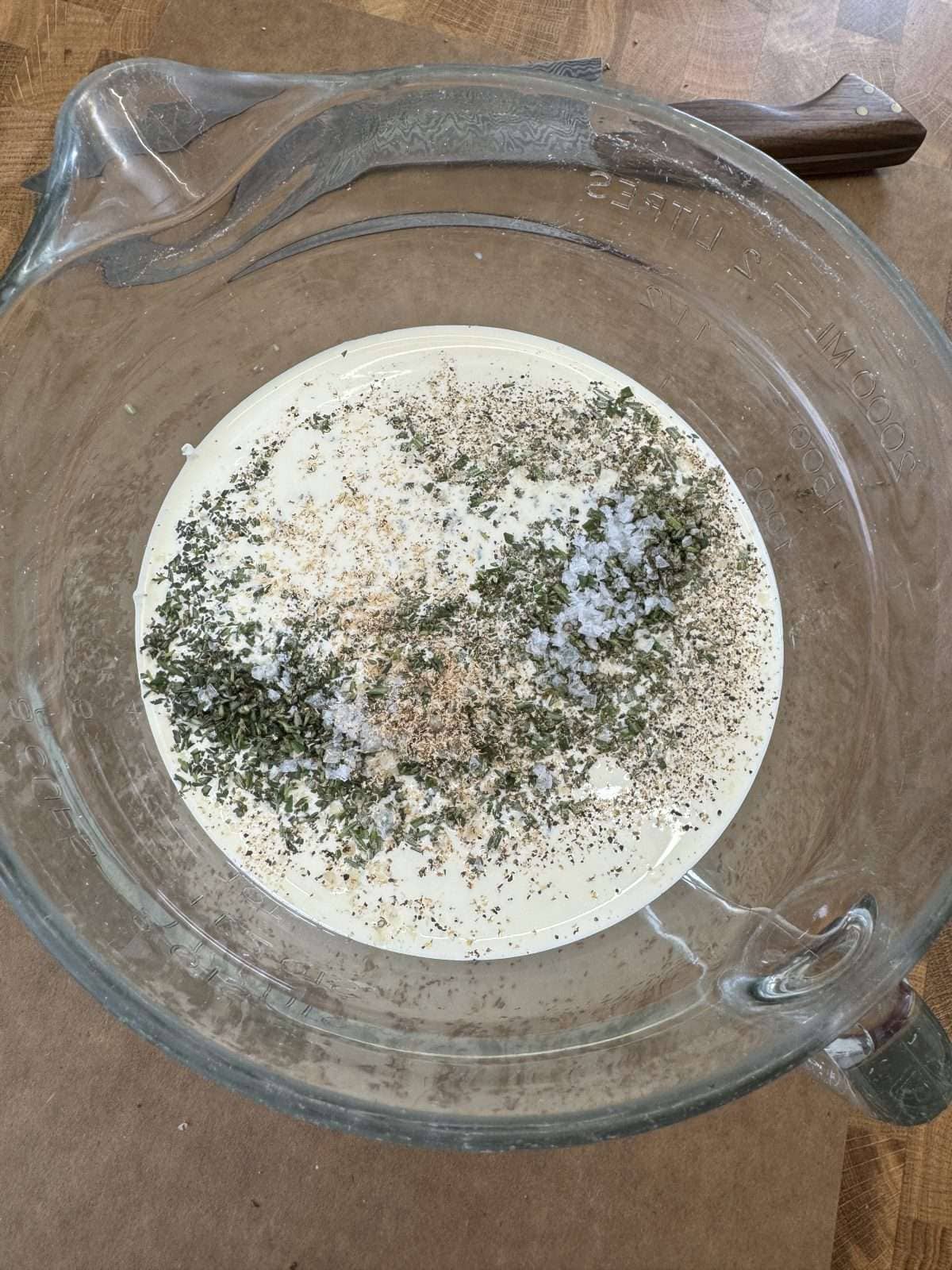garlic herb cream sauce for dauphinoise