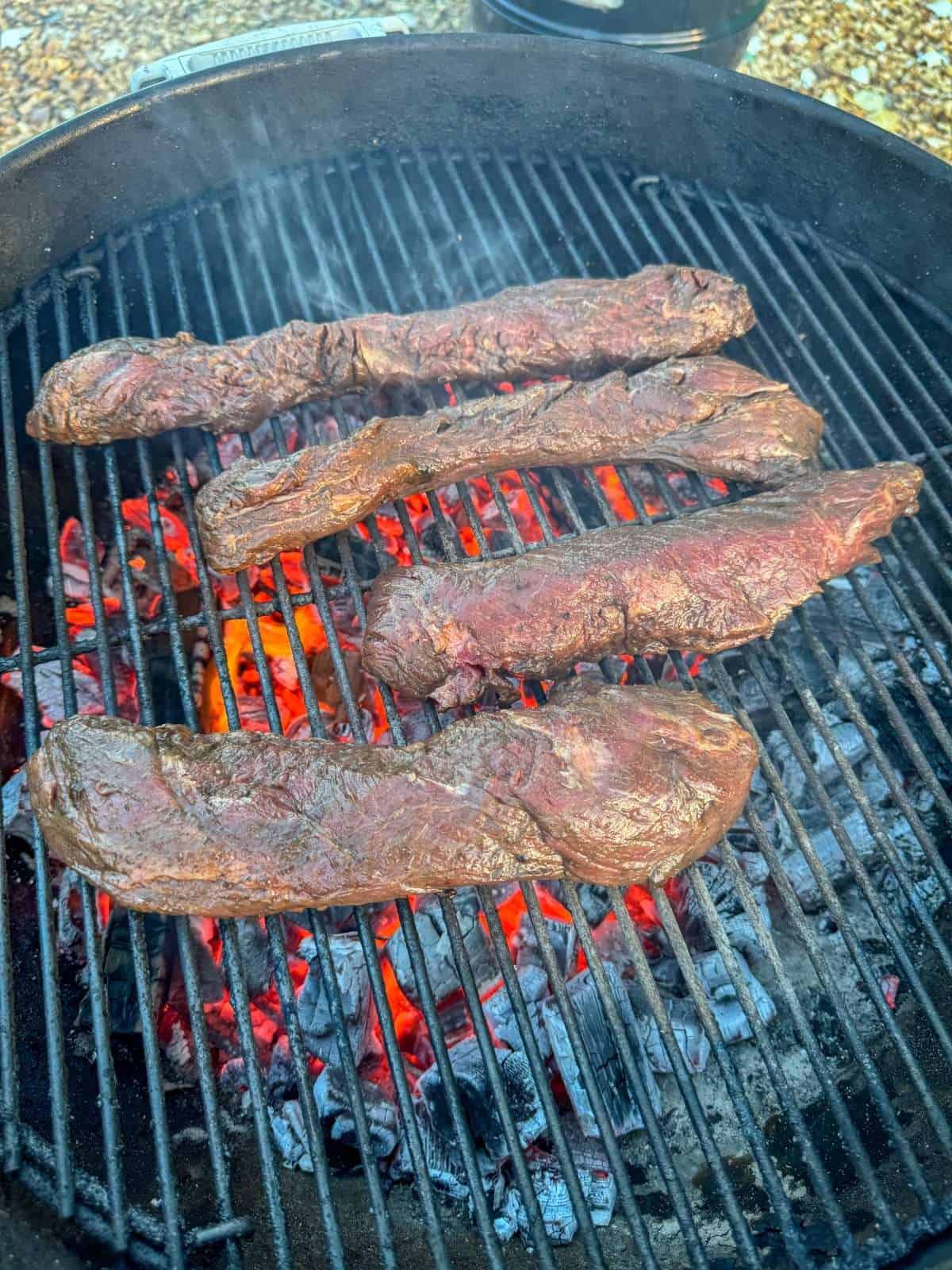 grilling onglet steaks