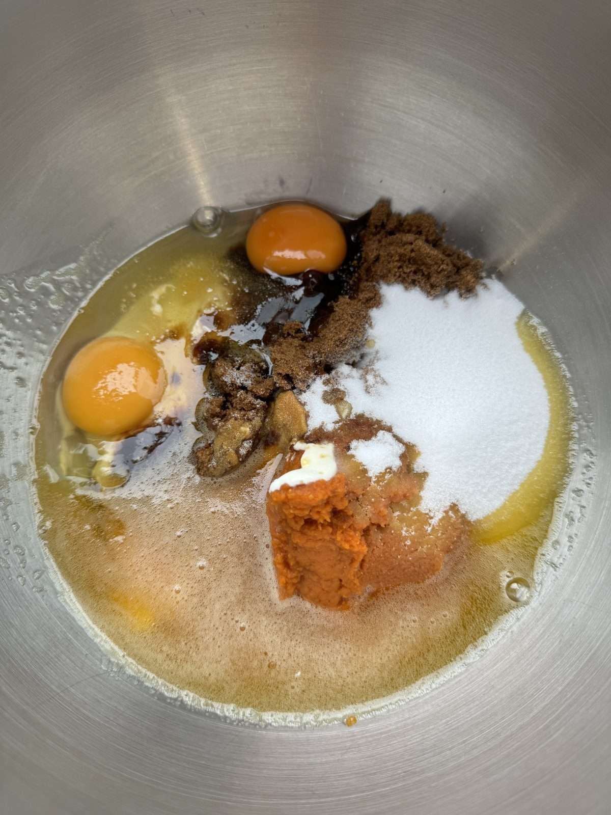ingredients for brown butter stresuel pumpkin bread