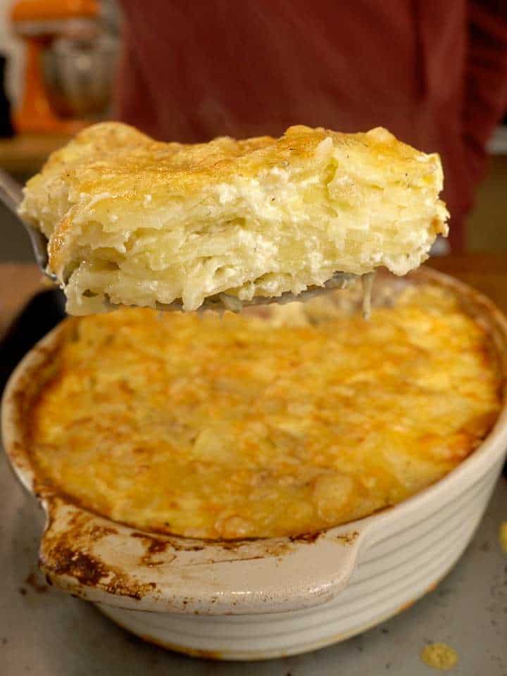 scoop of potato dauphinoise