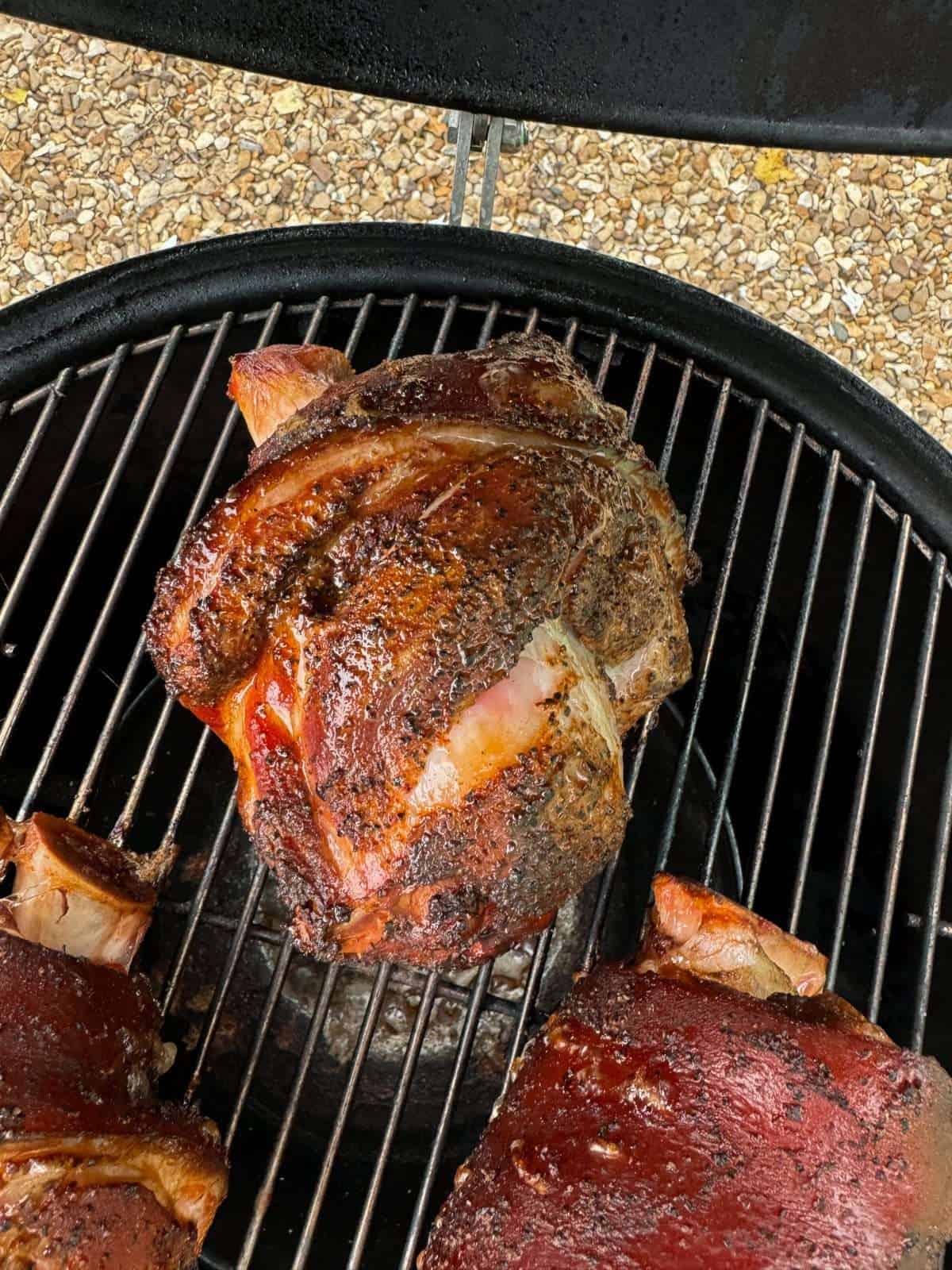 smoked ham hock ready to wrap in foil