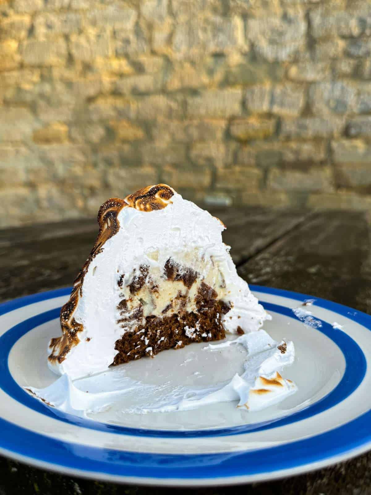 individual baked alaska inside