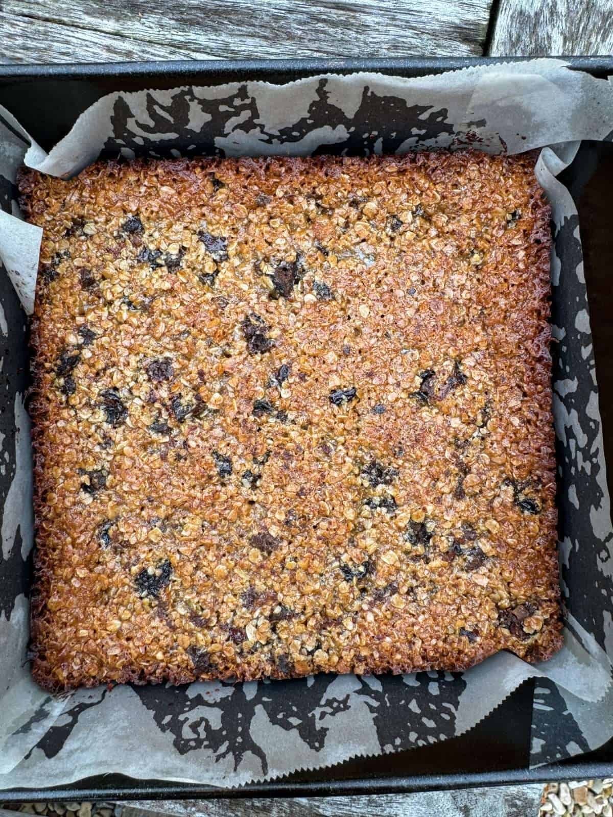 tray of baked flapjacks