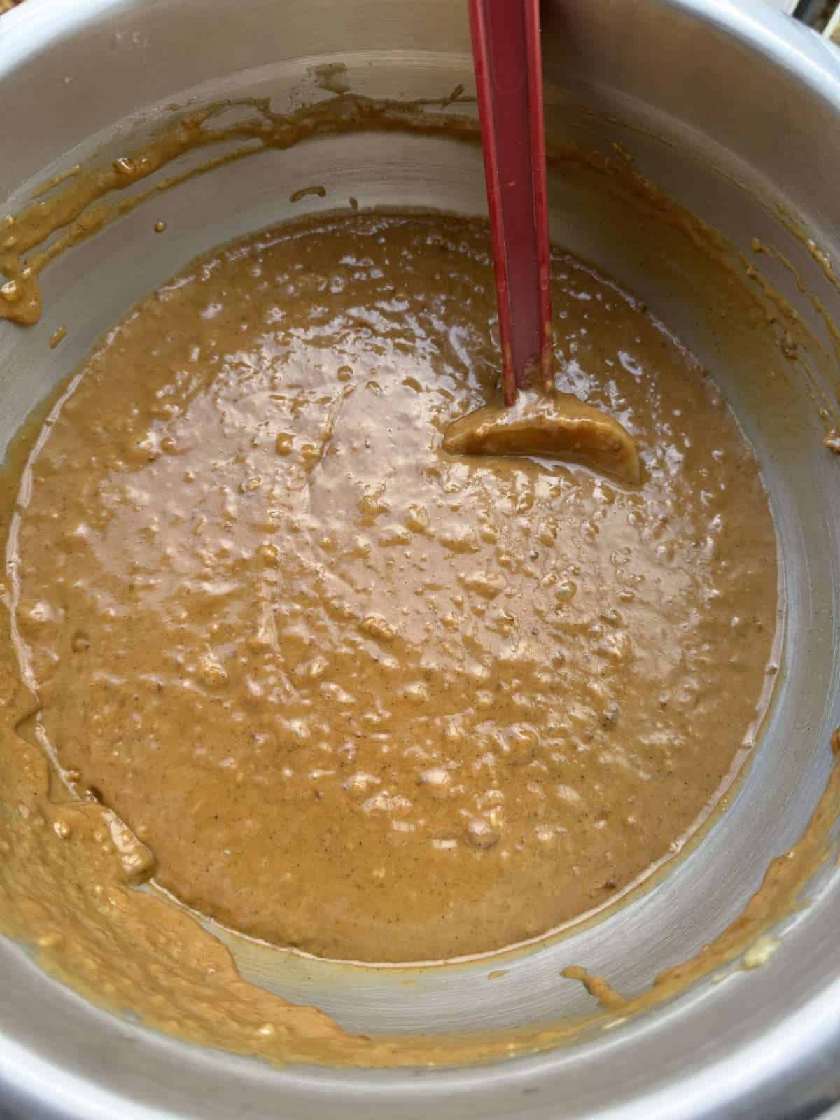 brown butter banana cake batter