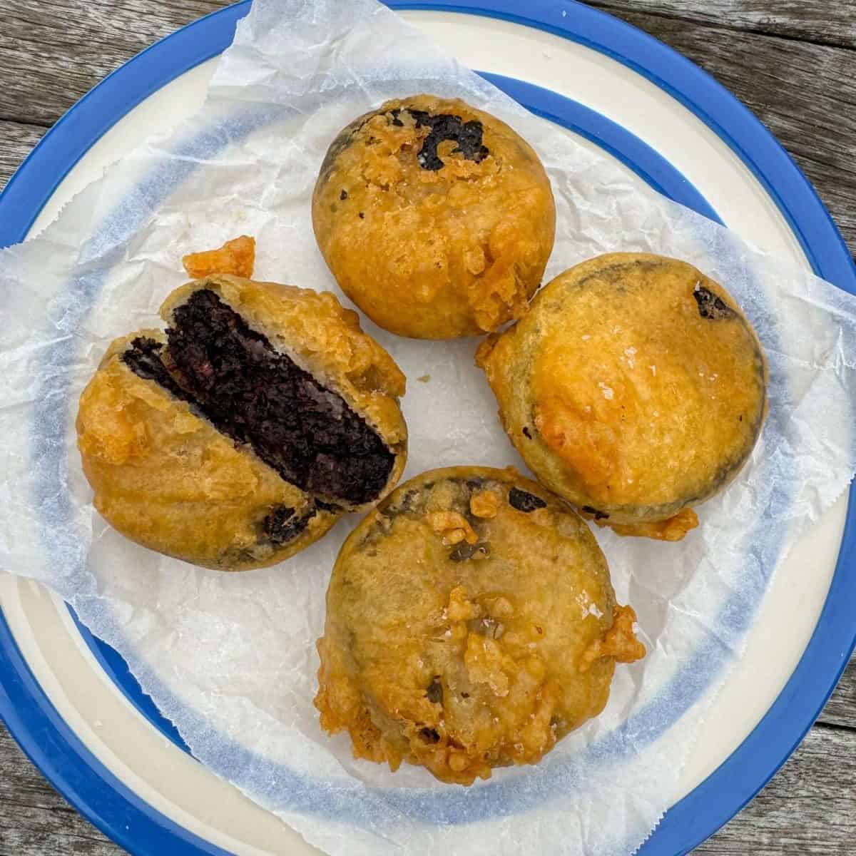beer battered black pudding fritters