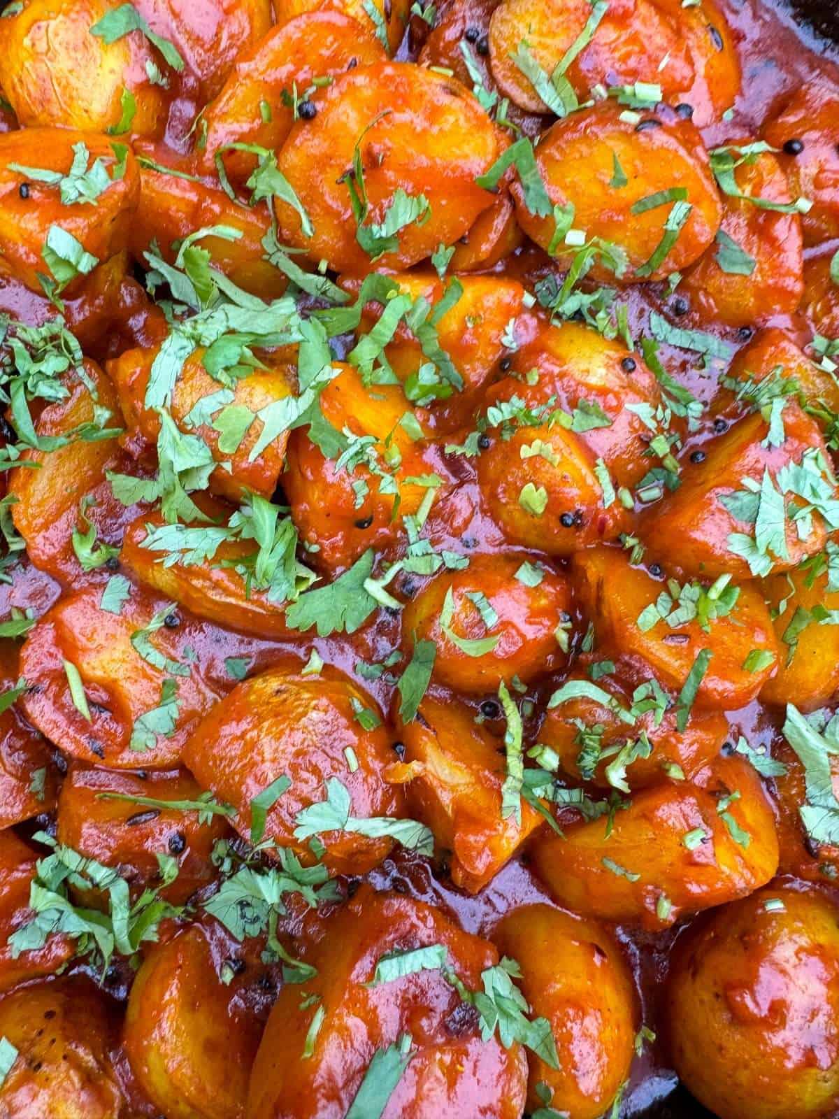 bombay new potatoes with coriander