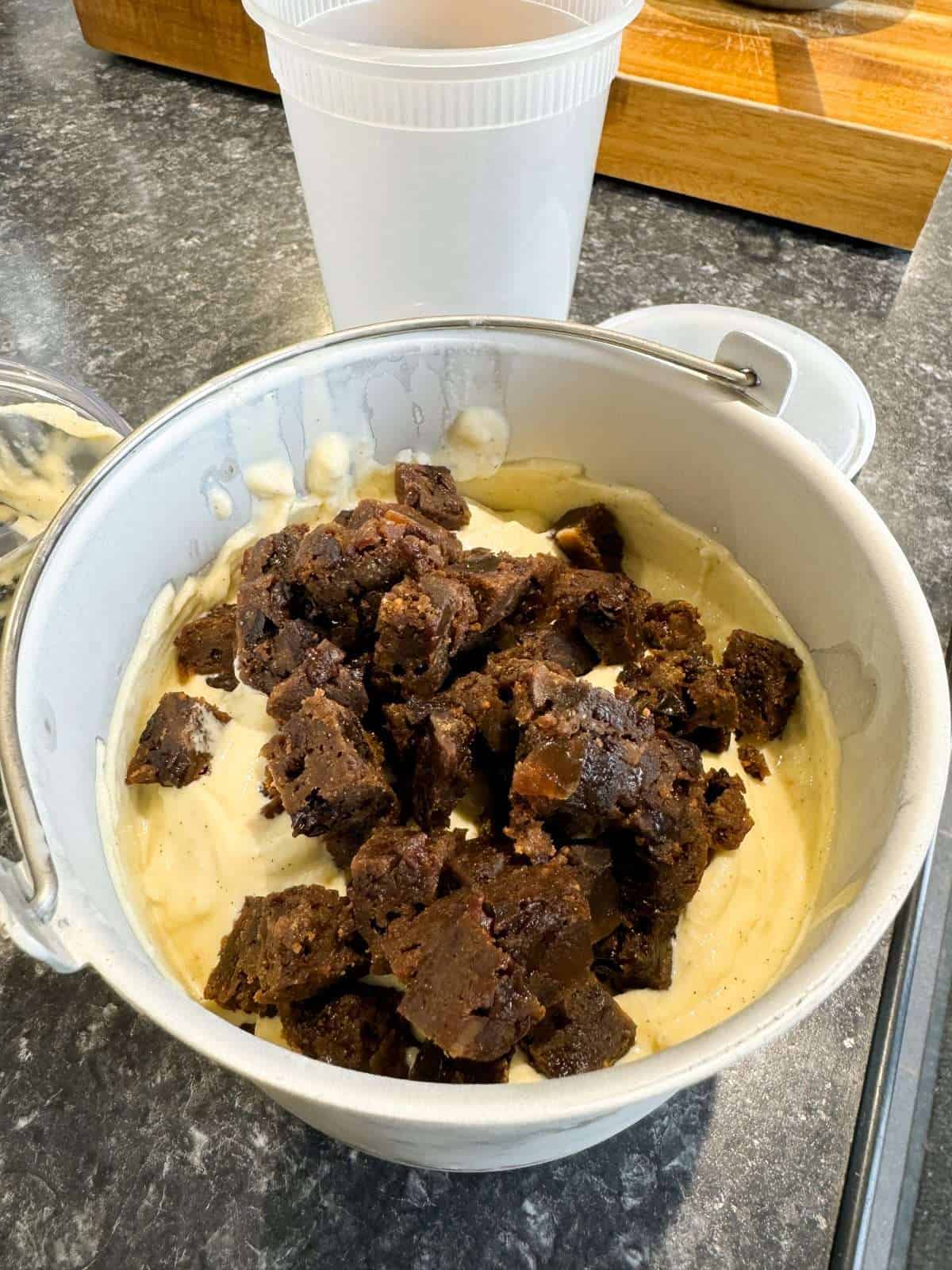 brandy butter ice cream with xmas pud