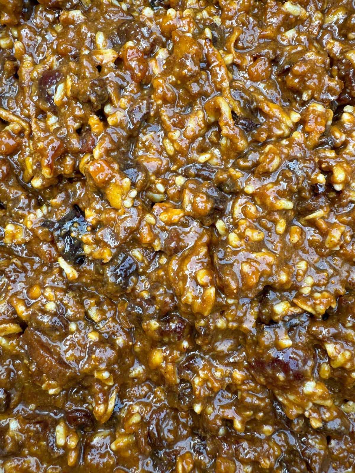 Christmas pudding batter