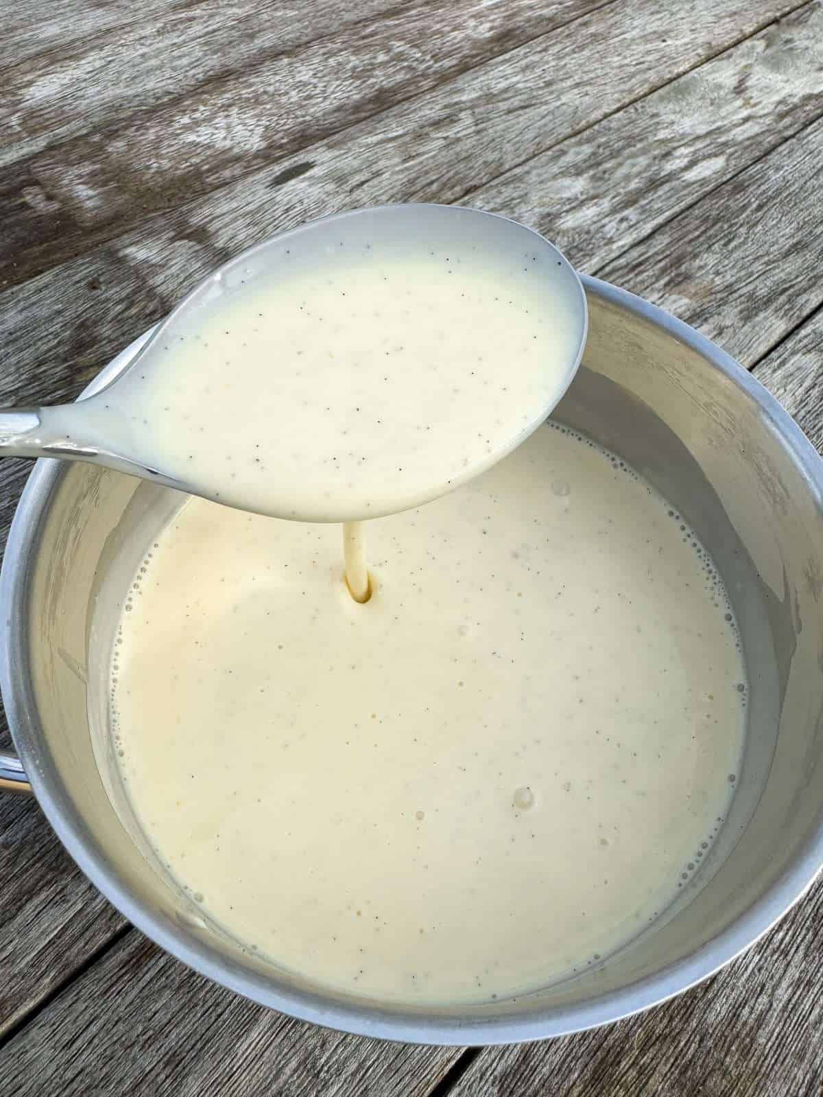 homemade creme anglaise custard