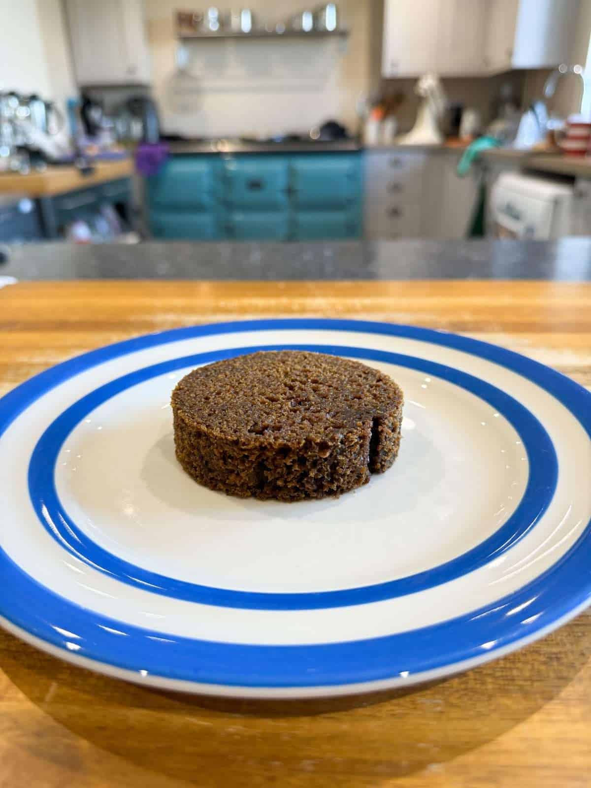 disc of gingerbread cake