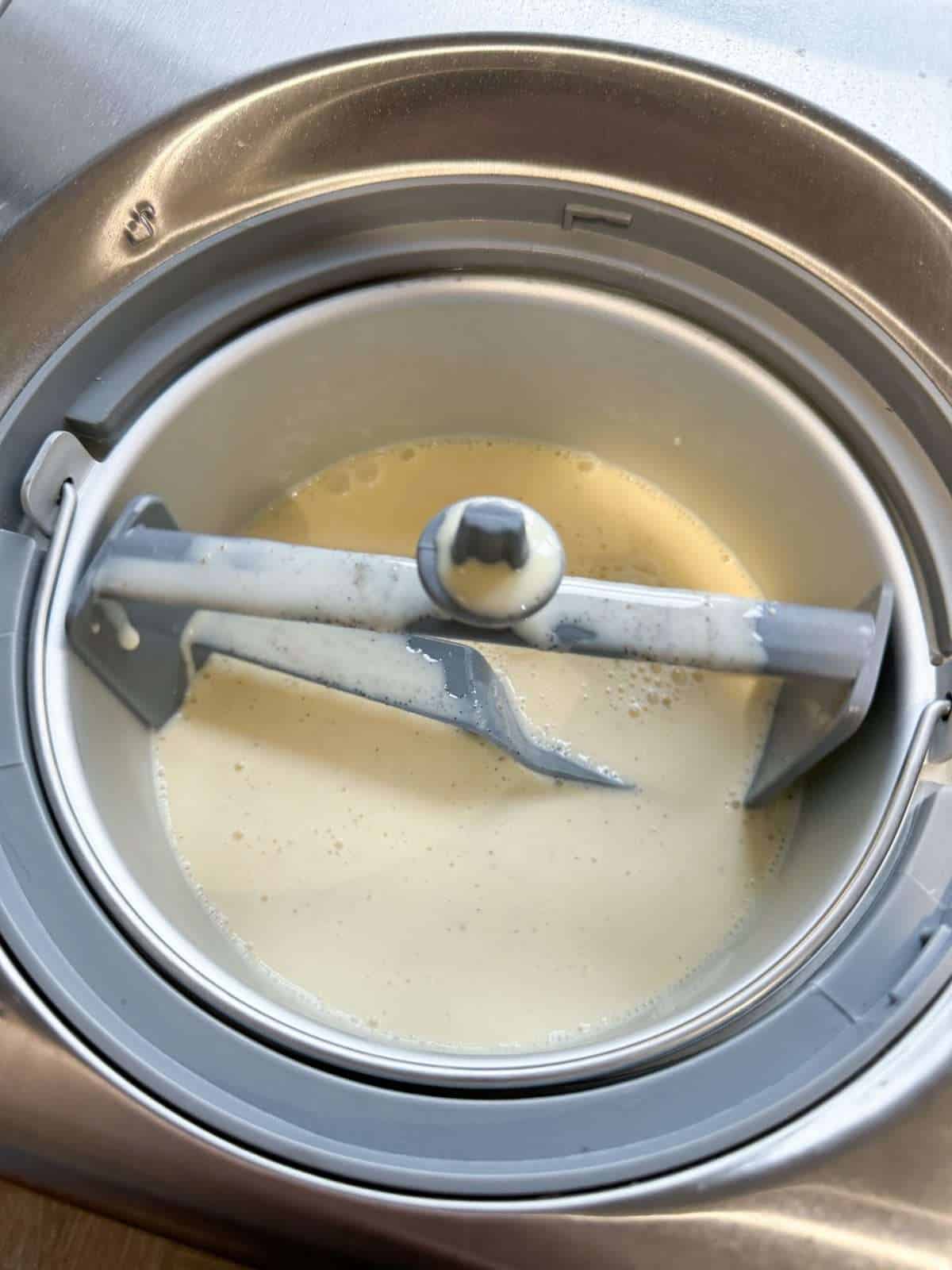 custard in ice cream machine
