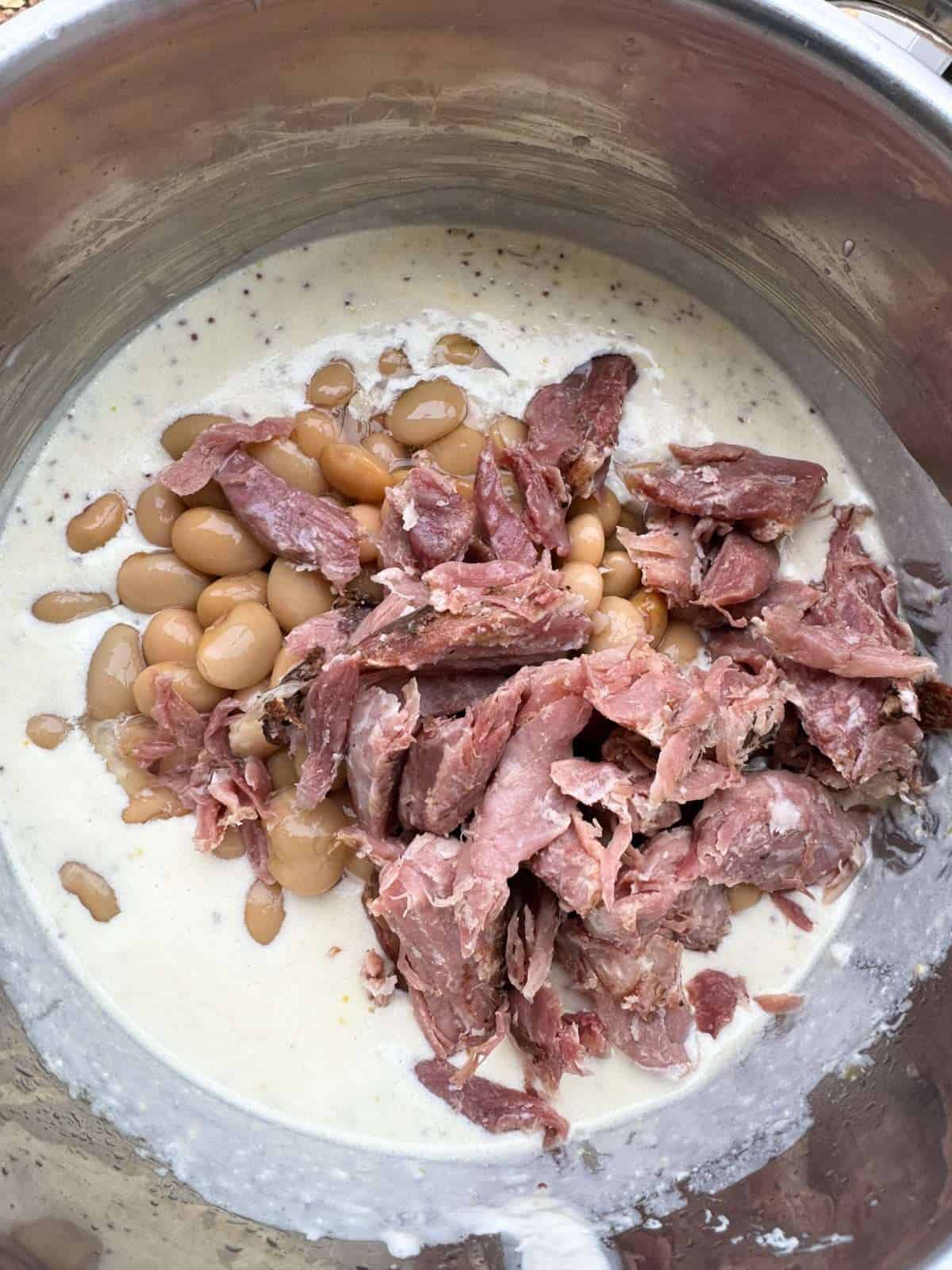 butter beans with smoked ham hock