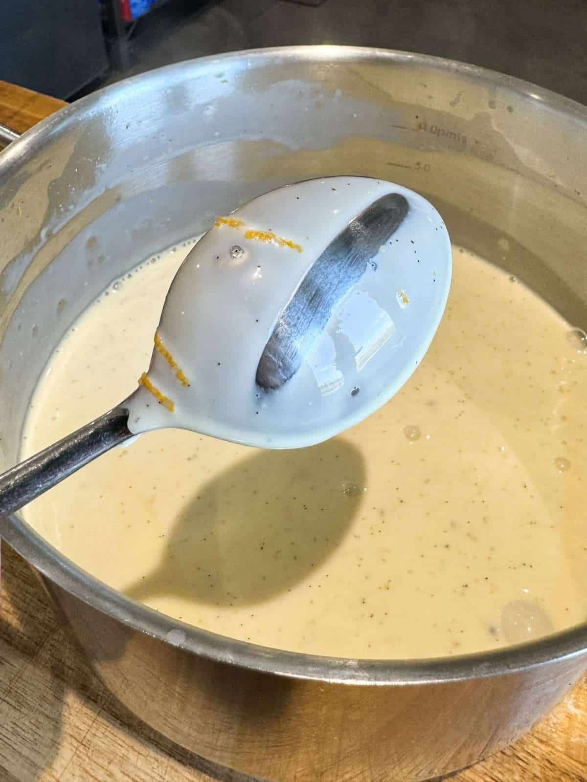 custard cooked nappe