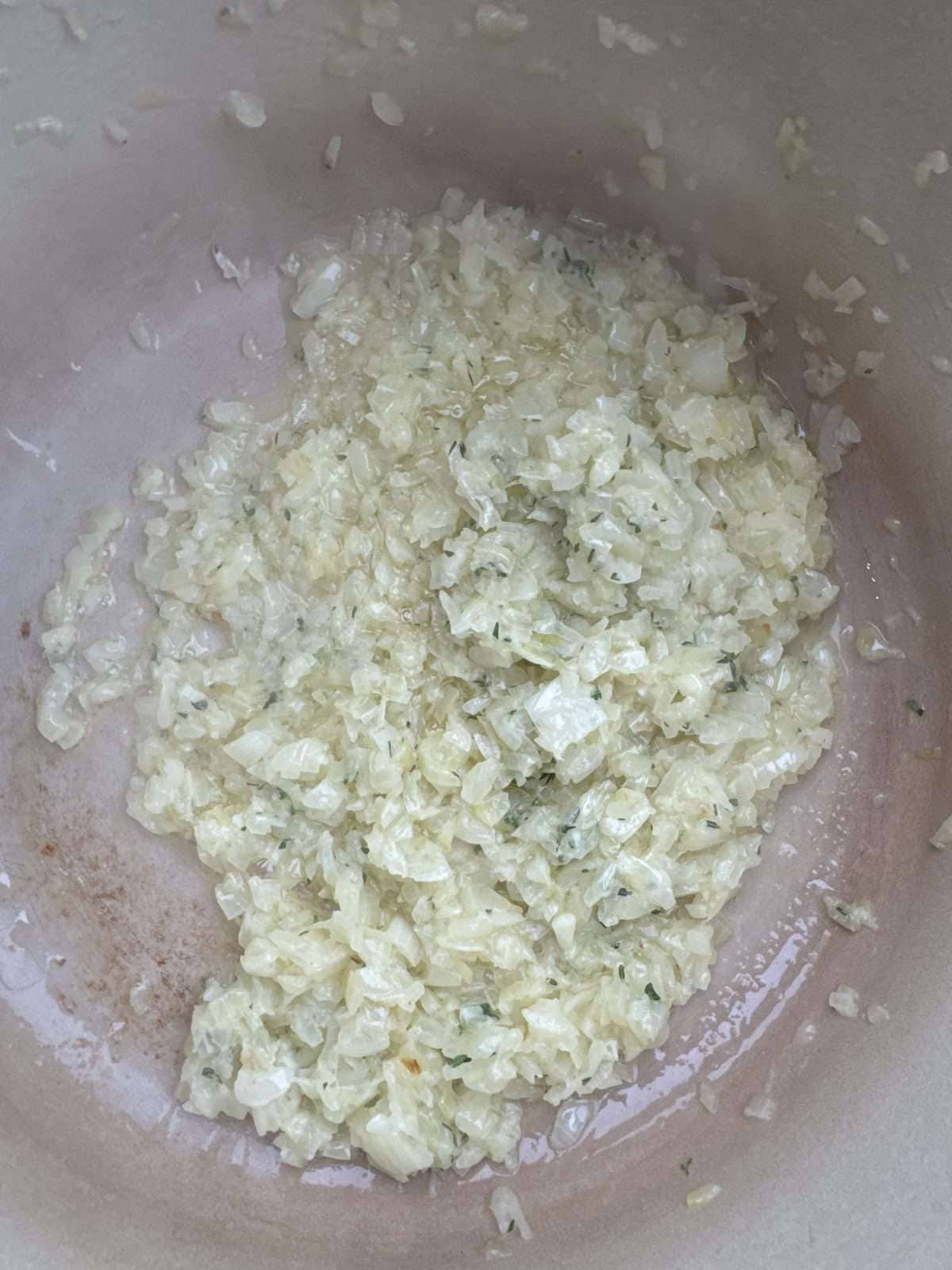 onions & garlic for risotto base