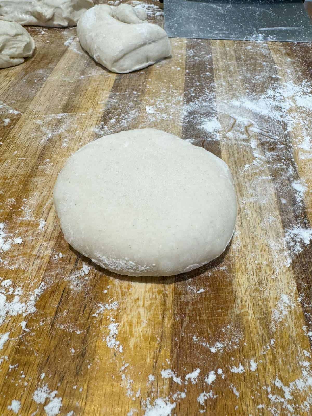 rolled out dough
