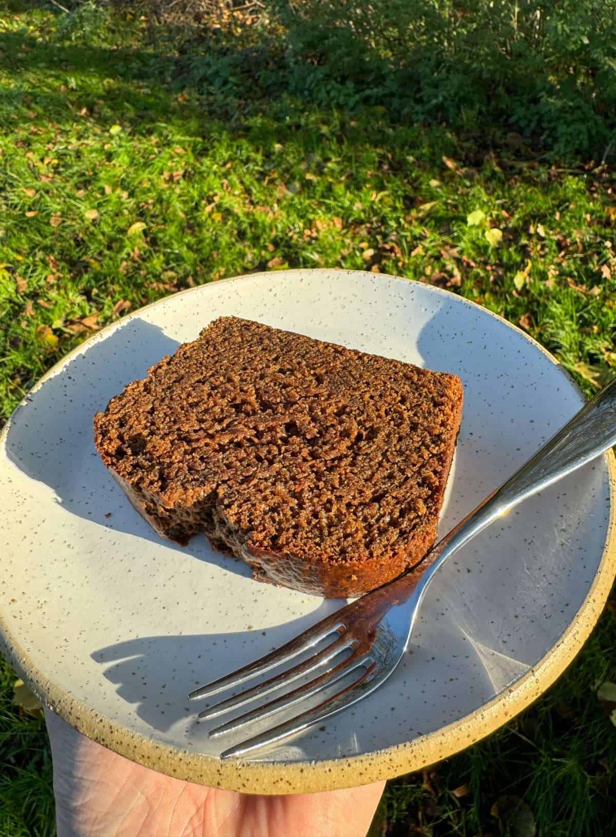 slice of Baileys gingerbread