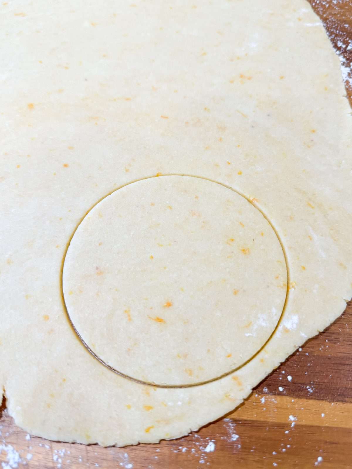 disc of pastry for mince pie